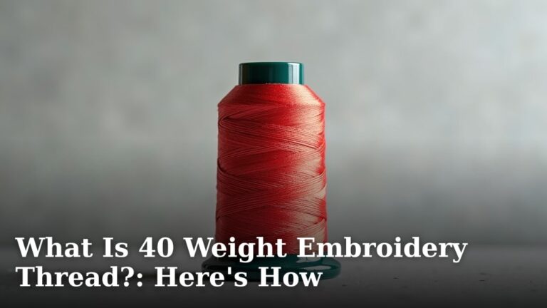 What Is 40 Weight Embroidery Thread?: Here's How
