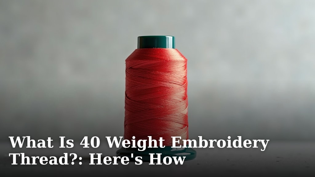 What Is 40 Weight Embroidery Thread?: Here's How